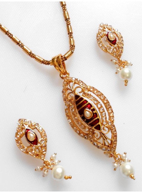Polki Pendant Set